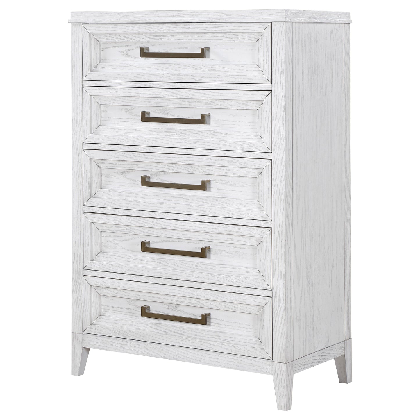 Marielle Distressed White 5-Drawer Chest