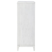 Cómoda de dormitorio Marielle de 5 cajones en blanco desgastado