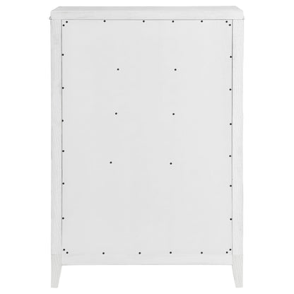 Marielle Distressed White 5-Drawer Chest
