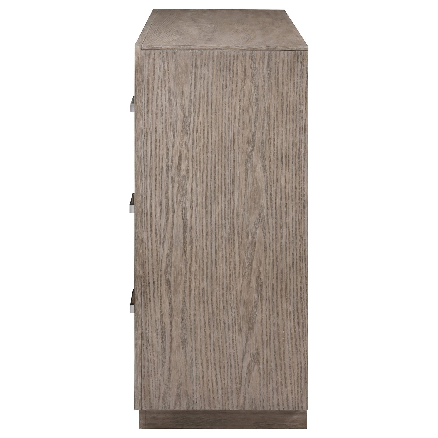 Cómoda Kenora de 6 cajones y espejo color marrón cebada