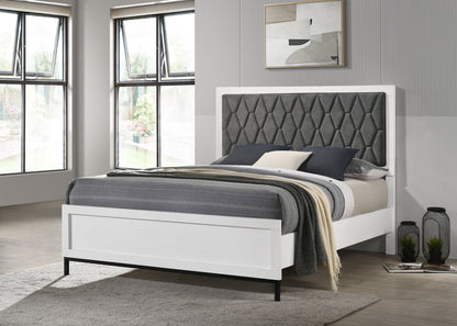Sonoma Upholstered Wingback Bed Beige