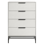 Cómoda de dormitorio Sonora de 4 cajones en color blanco