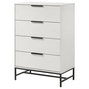 Cómoda de dormitorio Sonora de 4 cajones en color blanco
