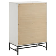 Cómoda de dormitorio Sonora de 4 cajones en color blanco