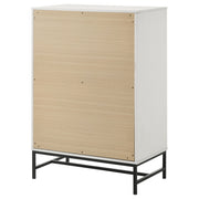 Cómoda de dormitorio Sonora de 4 cajones en color blanco