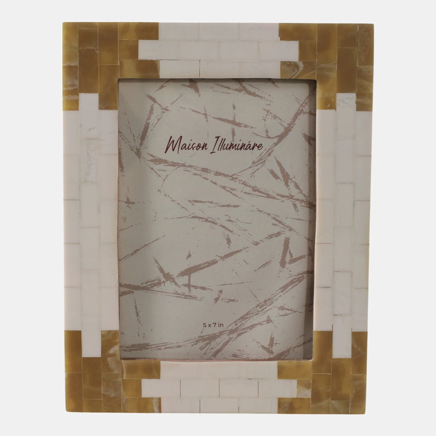 Tiled Ivory/Tan Resin Photo Frame