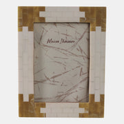 Tiled Ivory/Tan Resin Photo Frame