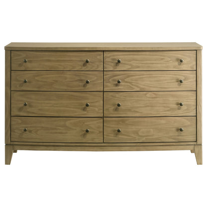 Granada 8-drawer Dresser and Mirror Natural Pine