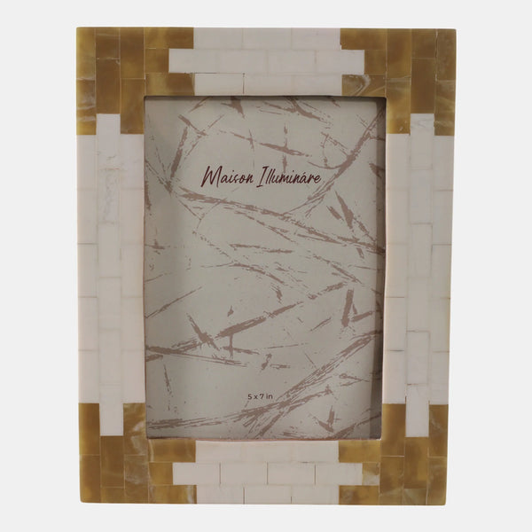 Lámpara de mesa de mármol Odina de 27 pulgadas, color negro y blanco