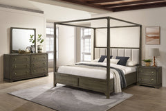 Conjunto de dormitorio Gran Park color cacao oscuro
