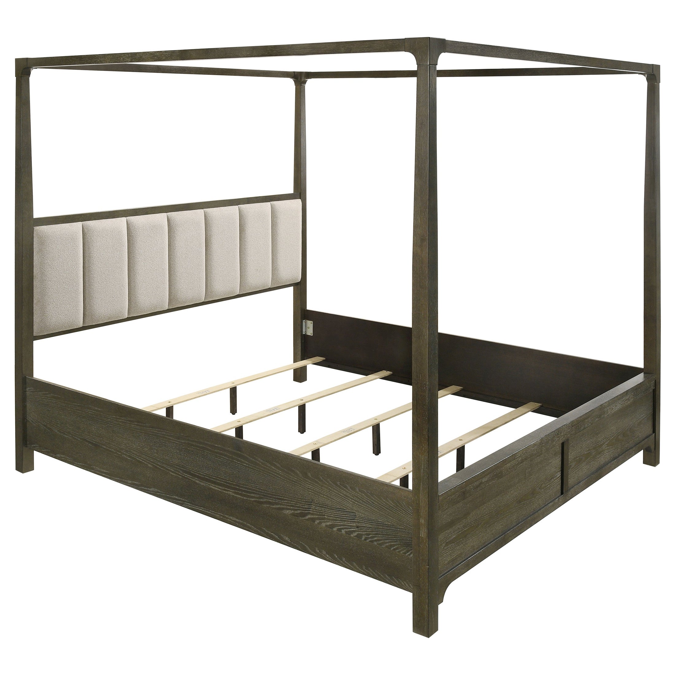 Cama con dosel y cuatro postes Gran Park color cacao oscuro