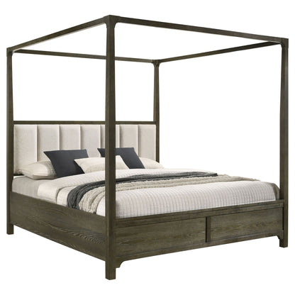 Gran Park  Four Poster Canopy Bed Dark Cocoa