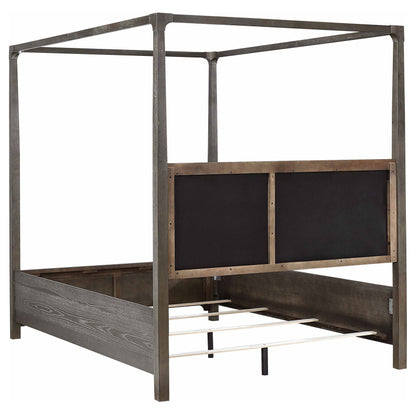 Gran Park  Four Poster Canopy Bed Dark Cocoa
