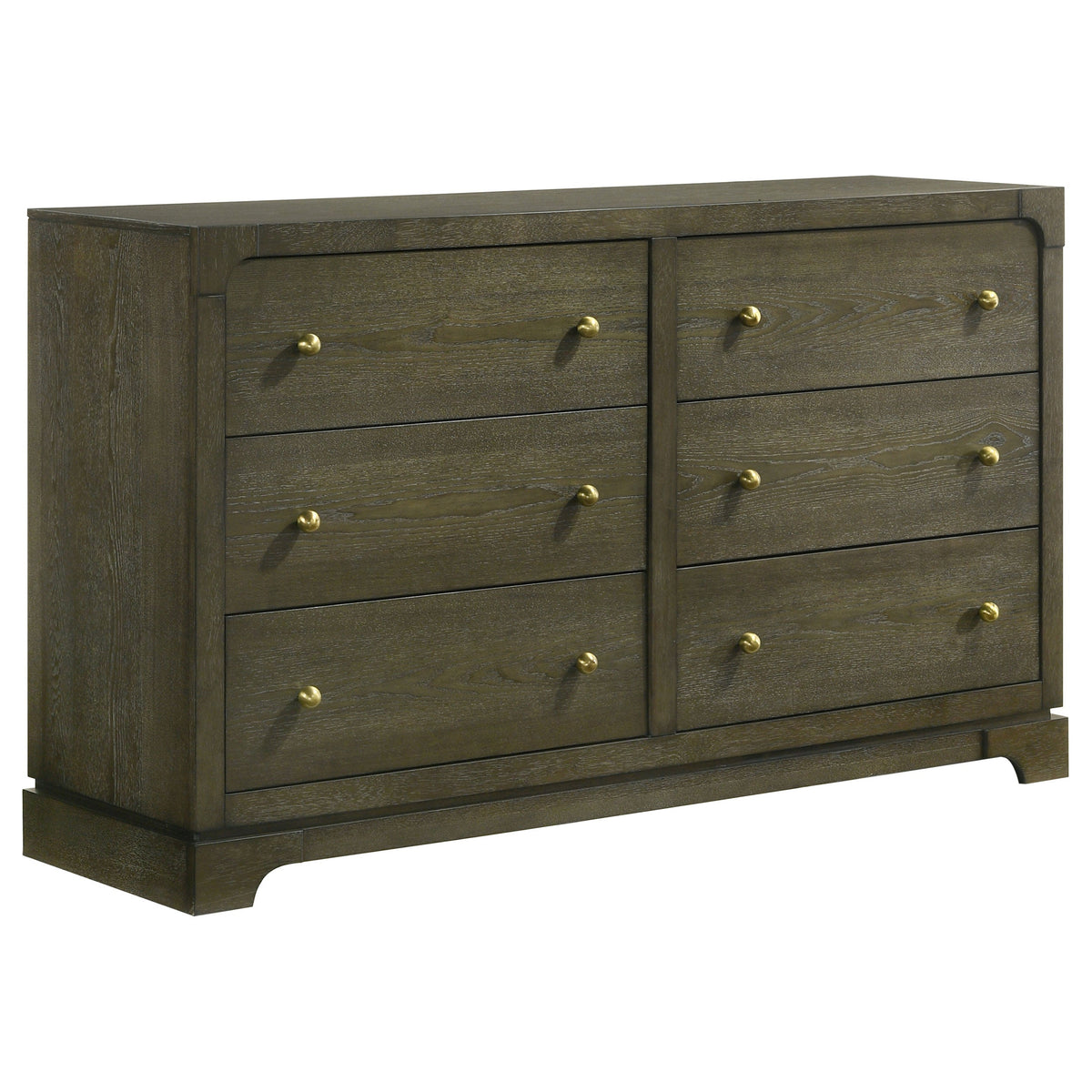 Gran Park 6-drawer Dresser and Mirror Dark Cocoa