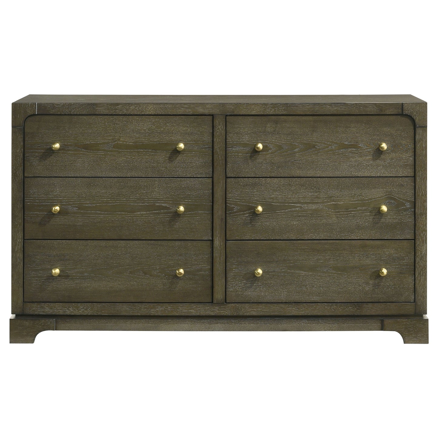 Gran Park 6-drawer Dresser and Mirror Dark Cocoa