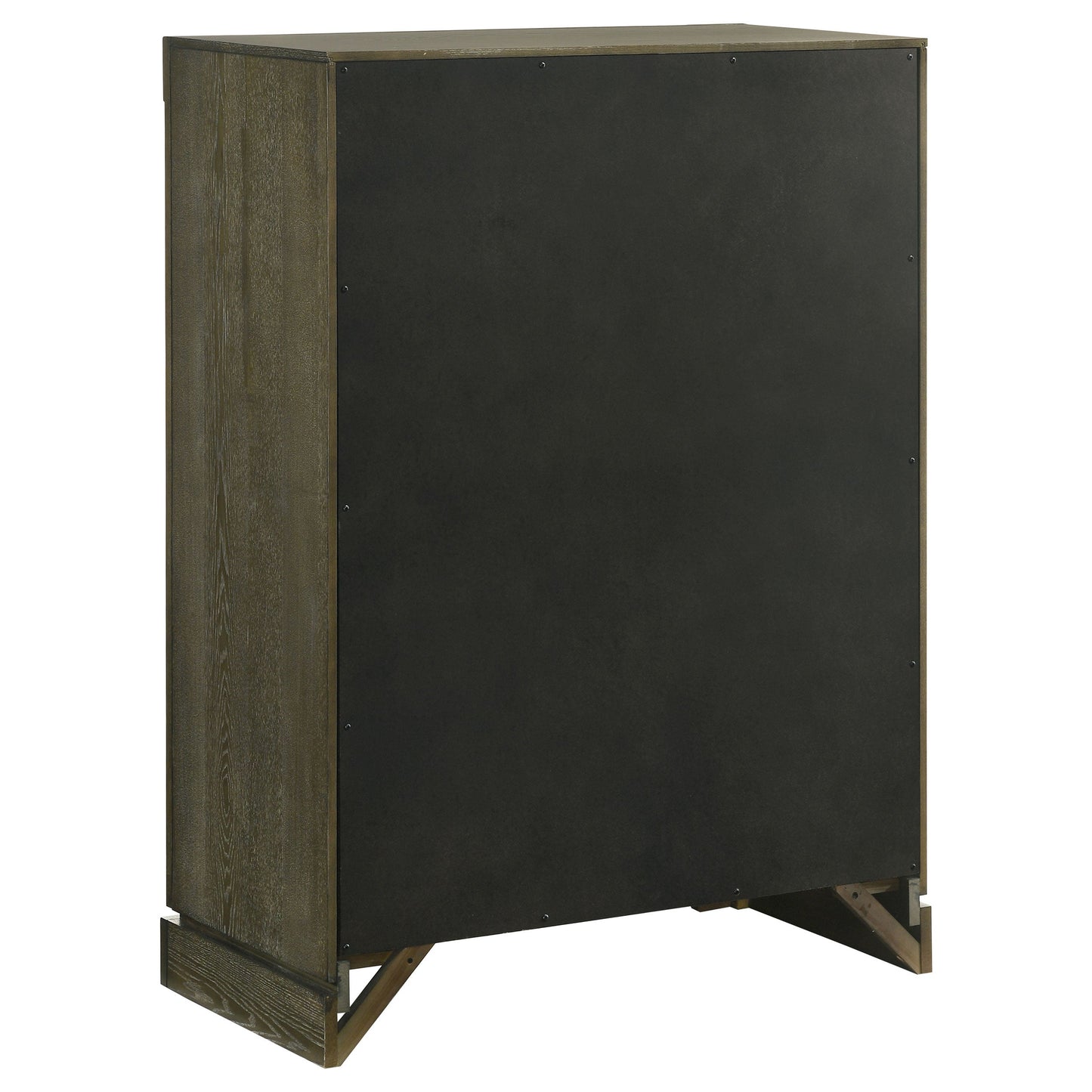 Cómoda de dormitorio Gran Park de 5 cajones color cacao oscuro