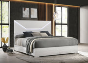 Cabecero de cama con paneles LED Hyland color natural