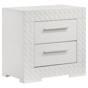 Conjunto de dormitorio Ives gris de alto brillo