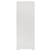 Cómoda de dormitorio Ives de 5 cajones, gris, alto brillo
