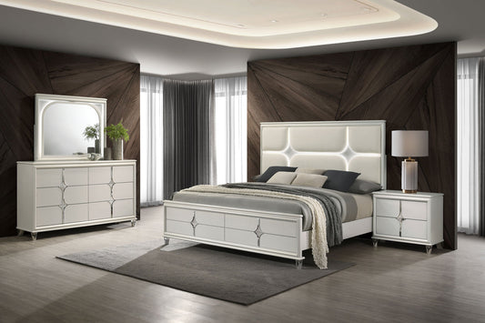 Olivia  Bedroom Set Pearl White