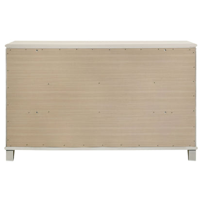 Olivia 6-drawer Dresser and LED Mirror Pearl White