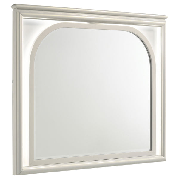 Olivia LED Dresser Mirror Pearl White