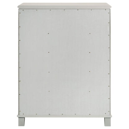 Olivia 5-drawer Bedroom Chest of Drawers Pearl White