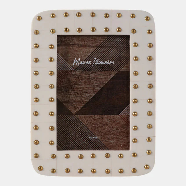 4x6" Brass Dot Photo Frame