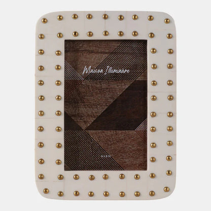 4x6" Brass Dot Photo Frame