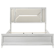 Marmore 64-inch Panel Bed LED Headboard White