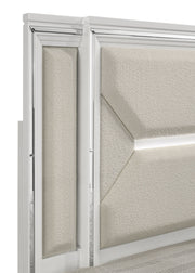 Marmore 64-inch Panel Bed LED Headboard White