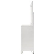 Cómoda Marmore de 9 cajones y espejo LED blanco