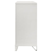 Cómoda Marmore de 9 cajones y espejo LED blanco