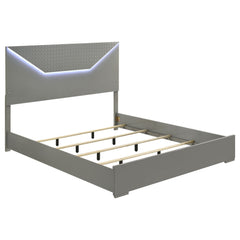 Conjunto de dormitorio Ives gris de alto brillo