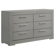 Conjunto de dormitorio Ives gris de alto brillo