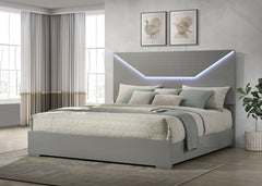 Cabecero de cama con paneles LED Hyland color natural