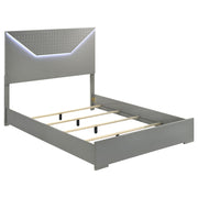 Conjunto de dormitorio Ives gris de alto brillo