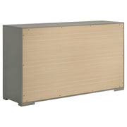 Conjunto de dormitorio Ives gris de alto brillo