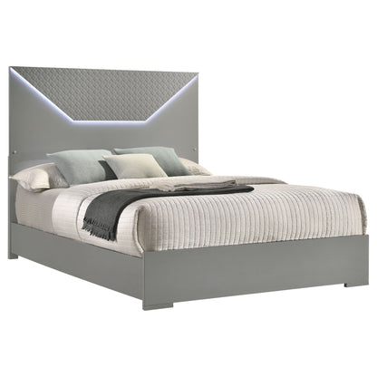 Hyland Panel Bed LED Headboard Natural