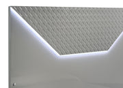 Cabecero de cama con paneles LED Hyland color natural