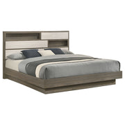 Cabecero de cama con estantería Fenwick de roble gris
