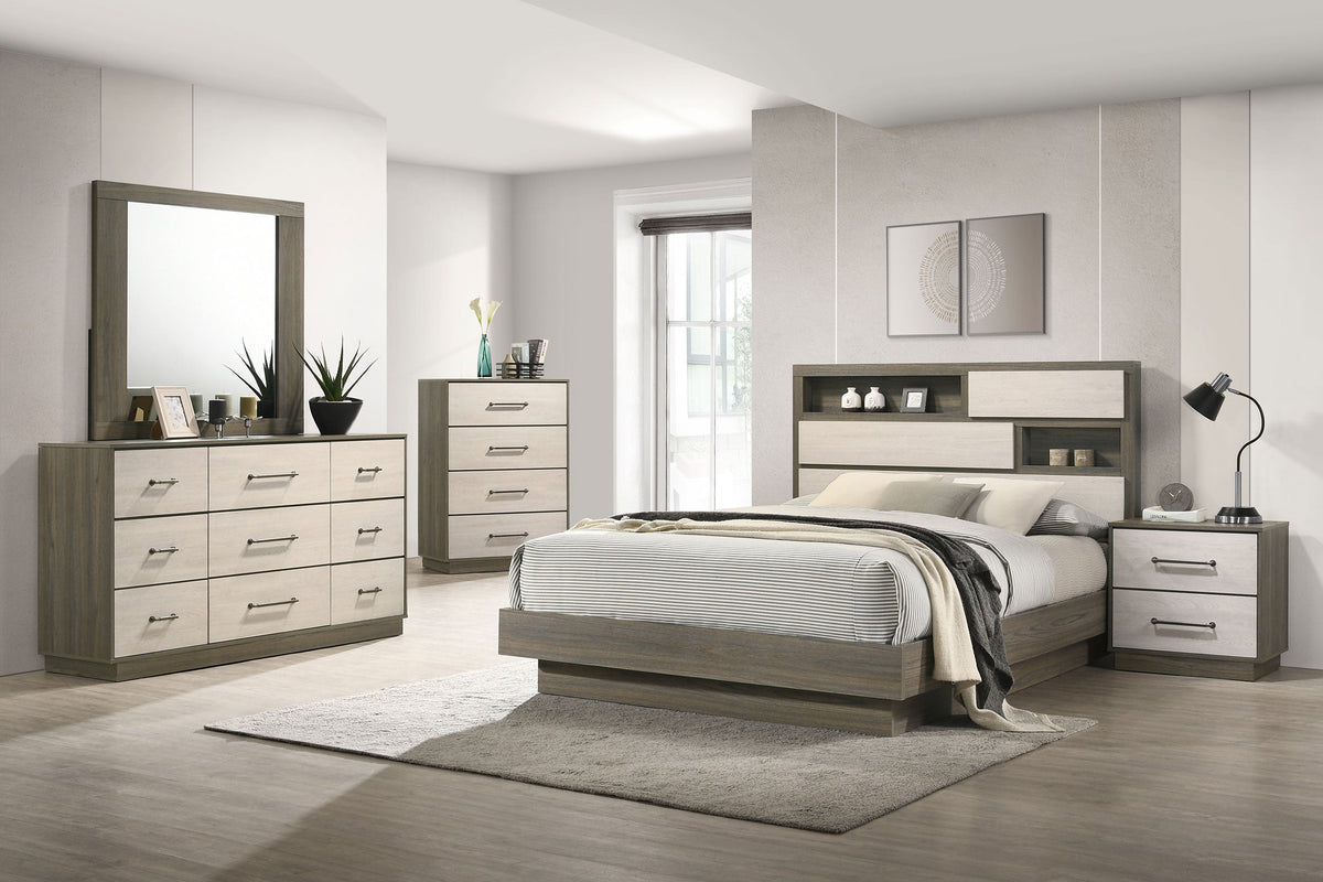 Conjunto de dormitorio Fenwick Roble Gris