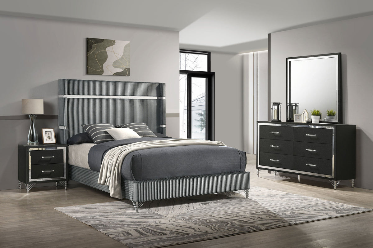 Lucia  Bedroom Set Beige and White