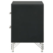 Lucia 2-drawer Nightstand Bedside Table Black
