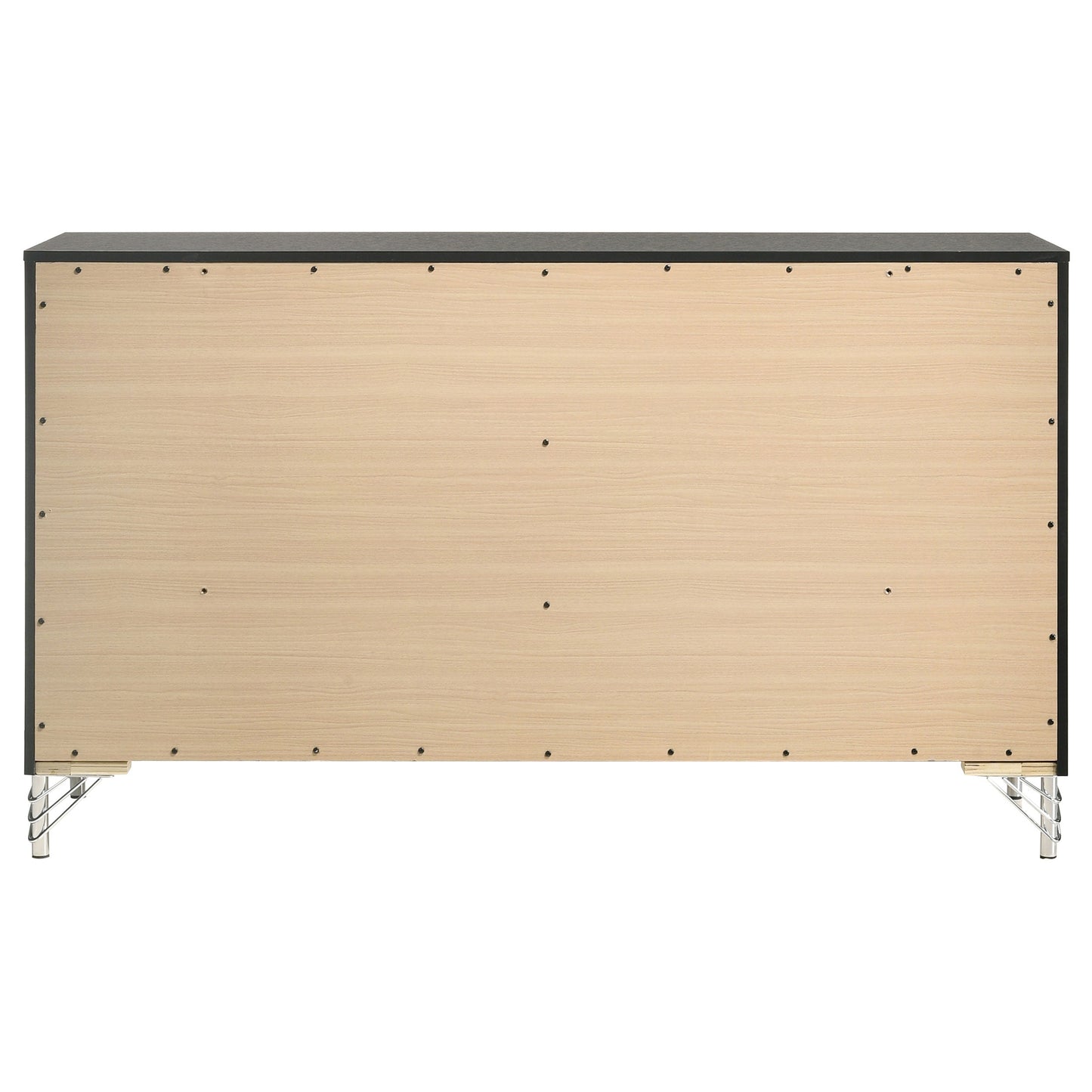 Lucia 6-drawer Dresser and Mirror Black