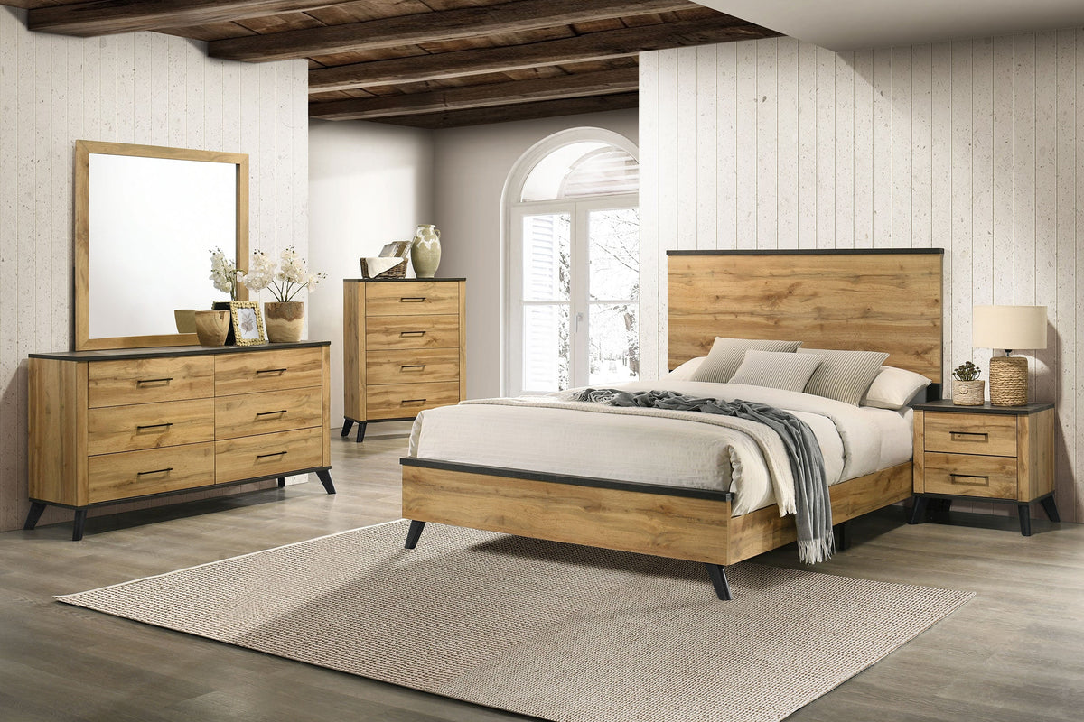 Juego de dormitorio Kaywood de pino natural