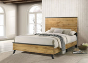 Kauffman Wood  Panel Bed Dark Cocoa