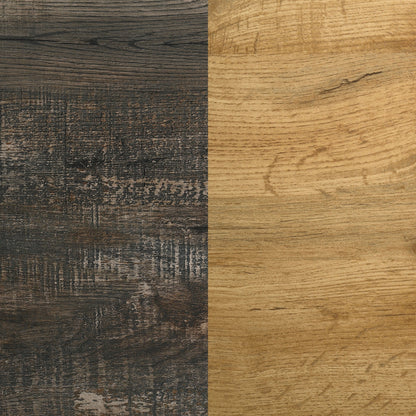 Cama con paneles de madera Kauffman color cacao oscuro