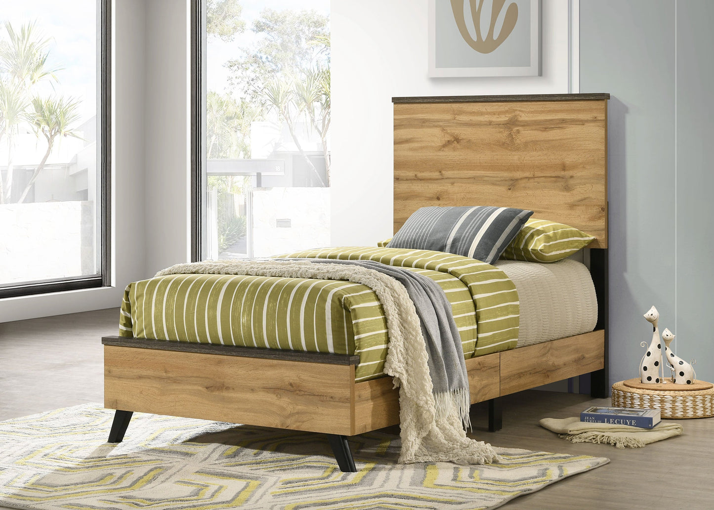 Kaywood 52-inch Panel Bed Natural Pine