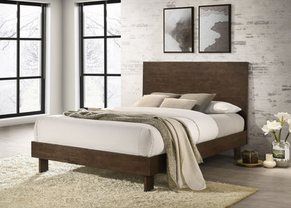 Cama Glenwood de 48 pulgadas con plataforma y paneles en marrón cálido